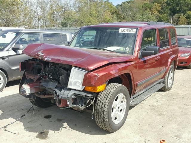 1J8HG48K67C527585 - 2007 JEEP COMMANDER MAROON photo 2