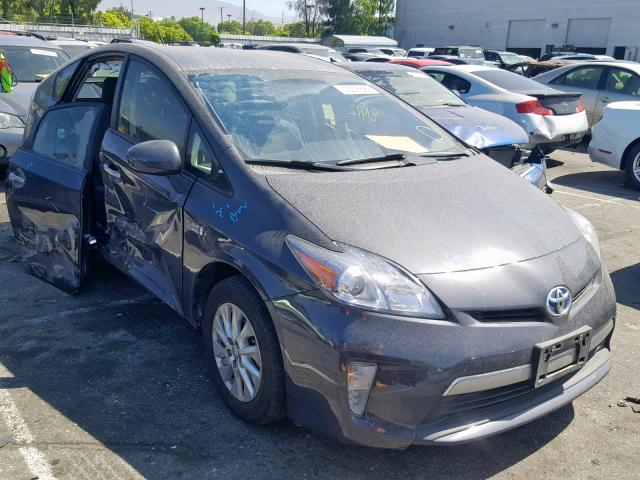 JTDKN3DP8F3067214 - 2015 TOYOTA PRIUS PLUG CHARCOAL photo 1