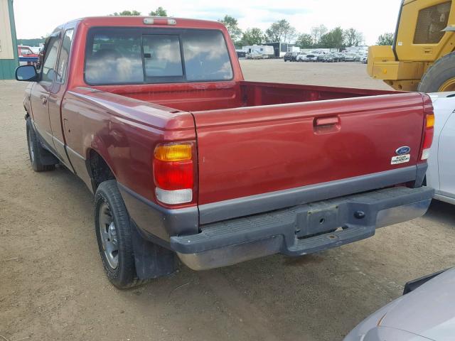 1FTYR14X9WPA79013 - 1998 FORD RANGER SUP MAROON photo 3