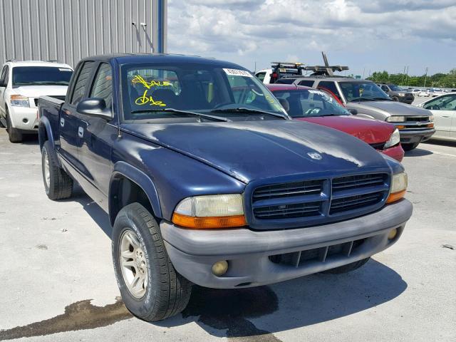 1D7HG38X93S288715 - 2003 DODGE DAKOTA QUA BLUE photo 1