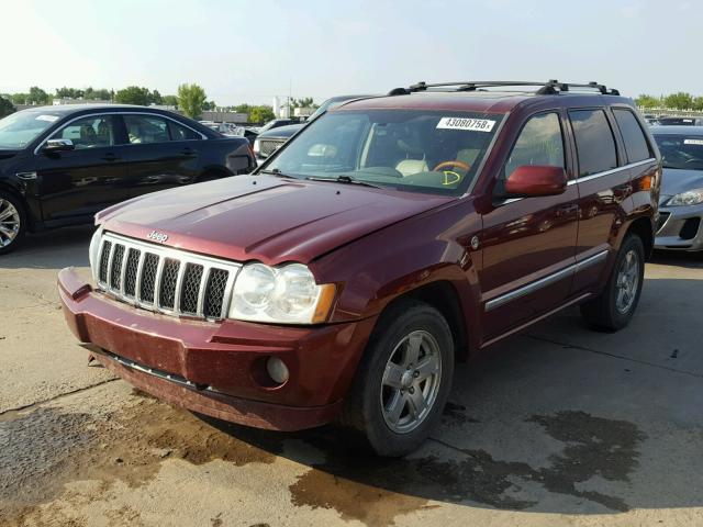 1J8HR68217C556059 - 2007 JEEP GRAND CHER MAROON photo 2