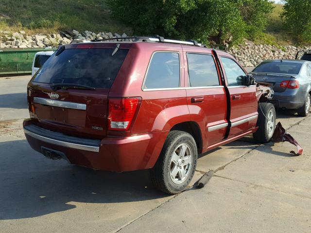 1J8HR68217C556059 - 2007 JEEP GRAND CHER MAROON photo 4