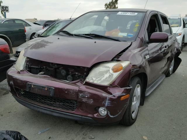 JTKKT624240076983 - 2004 TOYOTA SCION XA MAROON photo 2