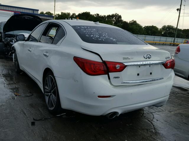 JN1BV7AR6EM692381 - 2014 INFINITI Q50 BASE WHITE photo 3