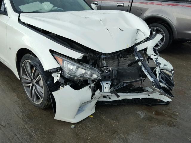 JN1BV7AR6EM692381 - 2014 INFINITI Q50 BASE WHITE photo 9