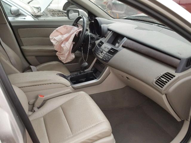 5J8TB1H21AA801780 - 2010 ACURA RDX SILVER photo 5