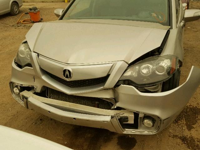 5J8TB1H21AA801780 - 2010 ACURA RDX SILVER photo 9