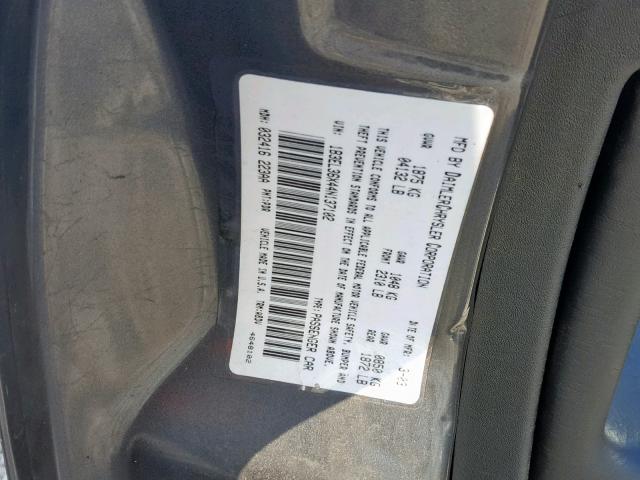 1B3EL36X44N137102 - 2004 DODGE STRATUS SE GRAY photo 10