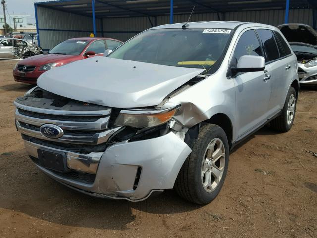 2FMDK4JC6BBA09147 - 2011 FORD EDGE SEL SILVER photo 2