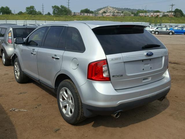 2FMDK4JC6BBA09147 - 2011 FORD EDGE SEL SILVER photo 3