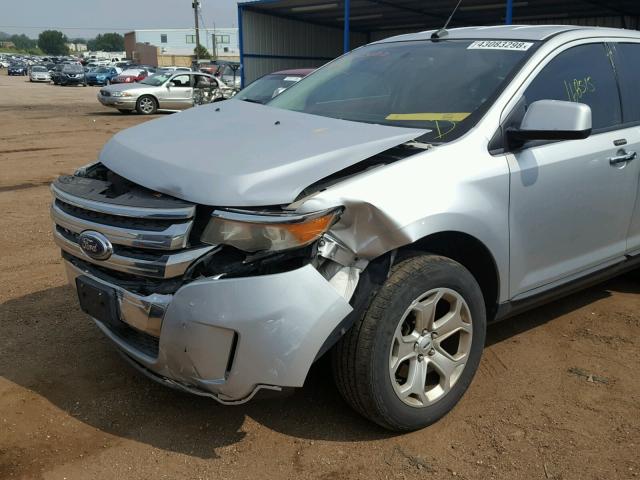 2FMDK4JC6BBA09147 - 2011 FORD EDGE SEL SILVER photo 9