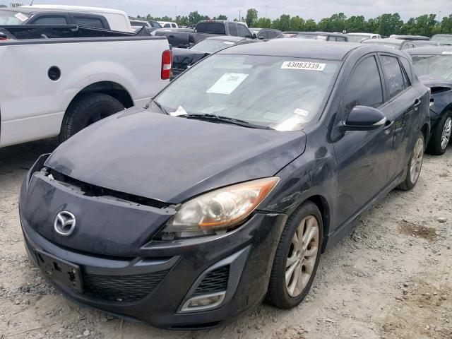 JM1BL1H57A1190591 - 2010 MAZDA 3 S BLACK photo 2