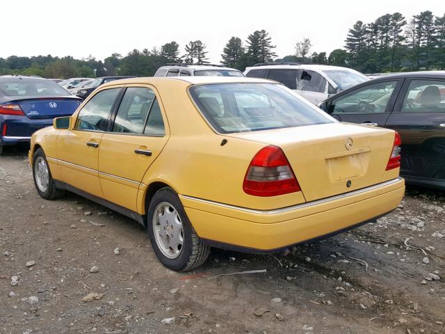 WDBHA22E0TF403898 - 1996 MERCEDES-BENZ C 220 YELLOW photo 3