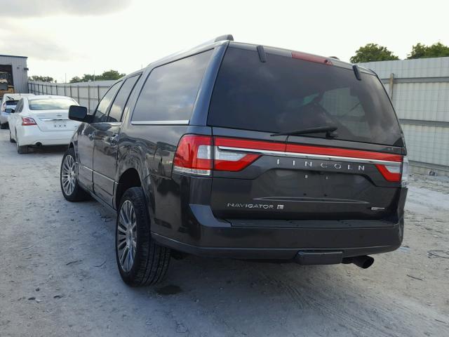 5LMJJ3HT4FEJ10376 - 2015 LINCOLN NAVIGATOR 灰色 照片 3