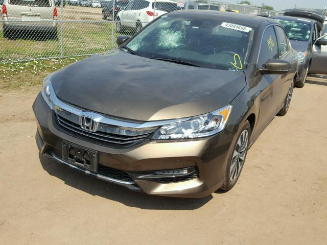 JHMCR6F52HC026472 - 2017 HONDA ACCORD HYB BROWN photo 2