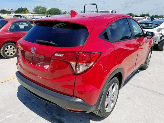 3CZRU5H5XGM716057 - 2016 HONDA HR-V EX RED photo 4