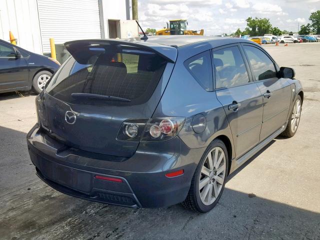 JM1BK34L581145176 - 2008 MAZDA SPEED 3 GRAY photo 4