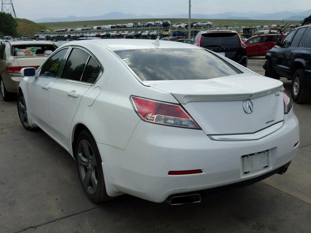 19UUA9F57EA002482 - 2014 ACURA TL TECH WHITE photo 3