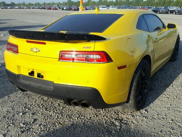 2G1FT1EW4E9253896 - 2014 CHEVROLET CAMARO 2SS YELLOW photo 4