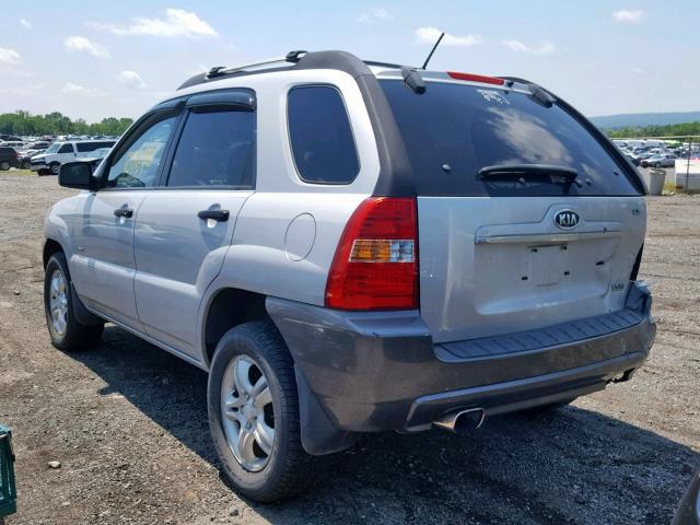 KNDJE723677408512 - 2007 KIA SPORTAGE E SILVER photo 3