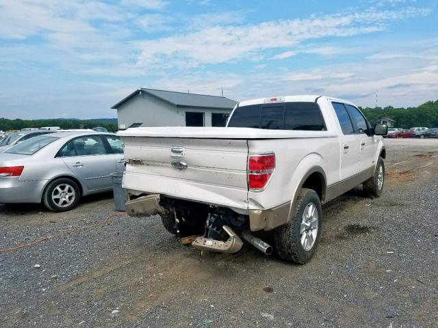 1FTFW1ET9DFC25635 - 2013 FORD F150 SUPER WHITE photo 4