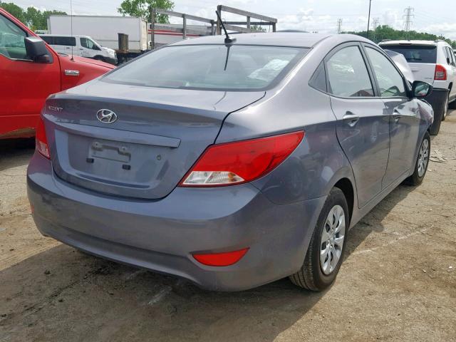 KMHCT4AE4HU218755 - 2017 HYUNDAI ACCENT SE GRAY photo 4