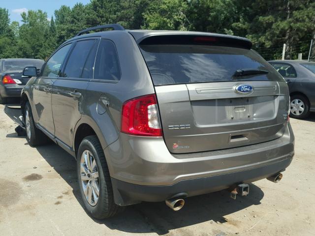 2FMDK4JC3DBC81643 - 2013 FORD EDGE SEL GRAY photo 3