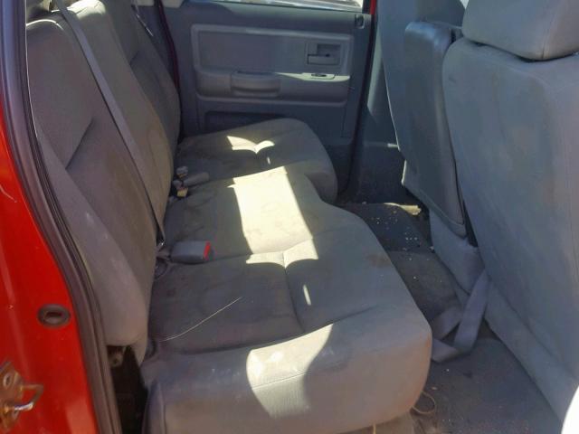 1D7HE48N76S533929 - 2006 DODGE DAKOTA QUA RED photo 6