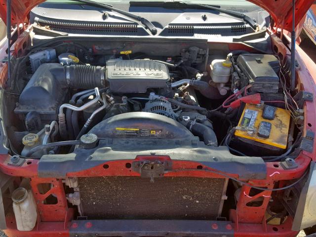 1D7HE48N76S533929 - 2006 DODGE DAKOTA QUA RED photo 7