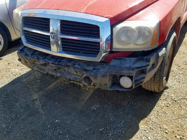 1D7HE48N76S533929 - 2006 DODGE DAKOTA QUA RED photo 9