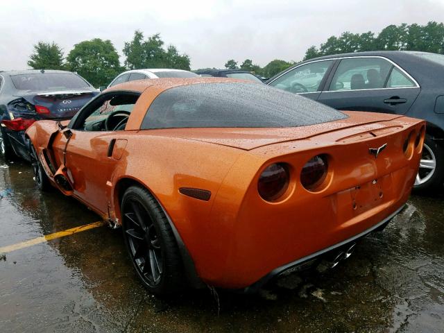 1G1YZ25E695107507 - 2009 CHEVROLET CORVETTE Z ORANGE photo 3