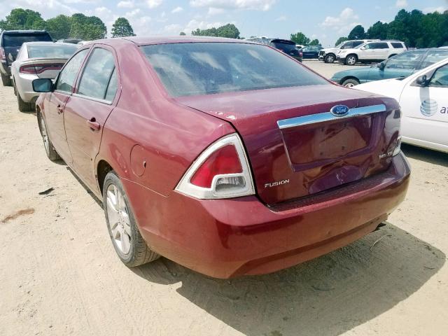 3FAFP06Z46R179198 - 2006 FORD FUSION S MAROON photo 3