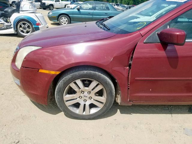3FAFP06Z46R179198 - 2006 FORD FUSION S MAROON photo 9