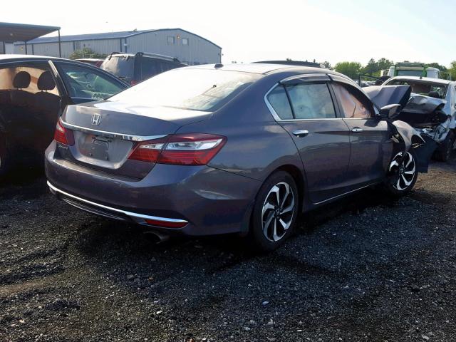 1HGCR2F82HA031821 - 2017 HONDA ACCORD EXL GRAY photo 4