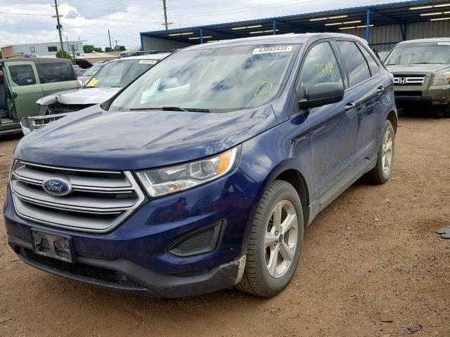 2FMPK4G90GBC42554 - 2016 FORD EDGE SE BLUE photo 2