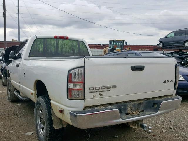 3D7KU26D74G259899 - 2004 DODGE RAM 2500 S თეთრი ფოტო 3