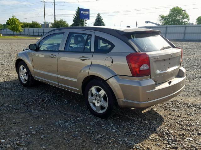 1B3HB48A69D209073 - 2009 DODGE CALIBER SX GOLD photo 3