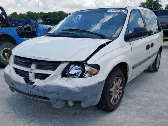 1D4GP25B47B183002 - 2007 DODGE CARAVAN SE WHITE photo 2