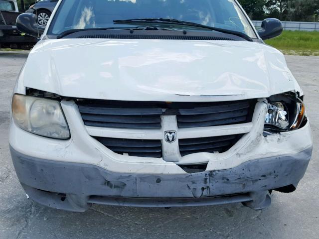 1D4GP25B47B183002 - 2007 DODGE CARAVAN SE WHITE photo 9