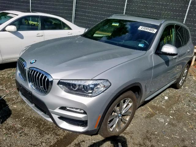 5UXTR9C50JLC82754 - 2018 BMW X3 XDRIVE 银色 照片 2