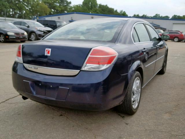 1G8ZS57B08F188009 - 2008 SATURN AURA XE BLUE photo 4