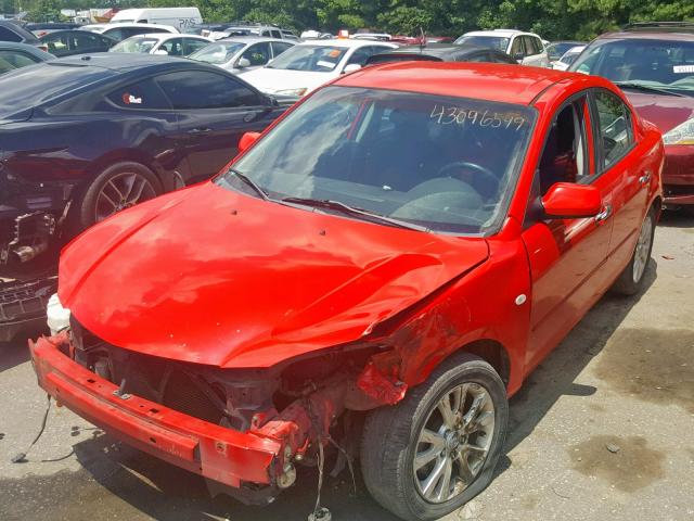 JM1BK12F471616976 - 2007 MAZDA 3 I RED photo 2