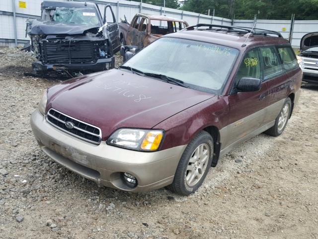 4S3BH6652Y7613022 - 2000 SUBARU LEGACY OUT RED photo 2