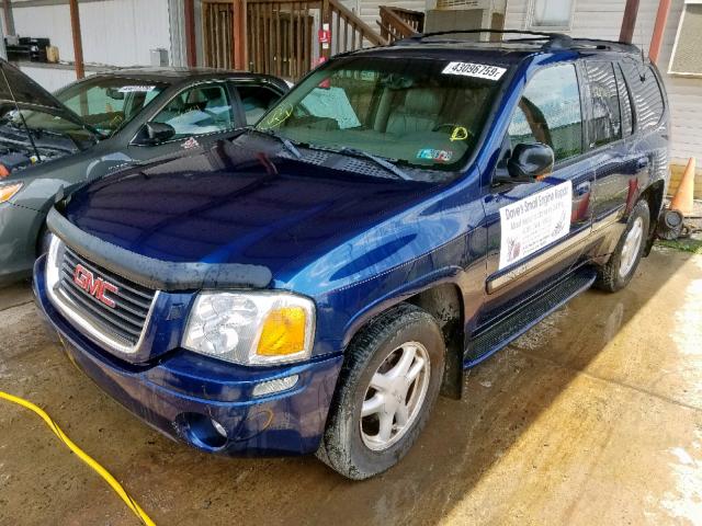 1GKDT13S022117715 - 2002 GMC ENVOY BLUE photo 2