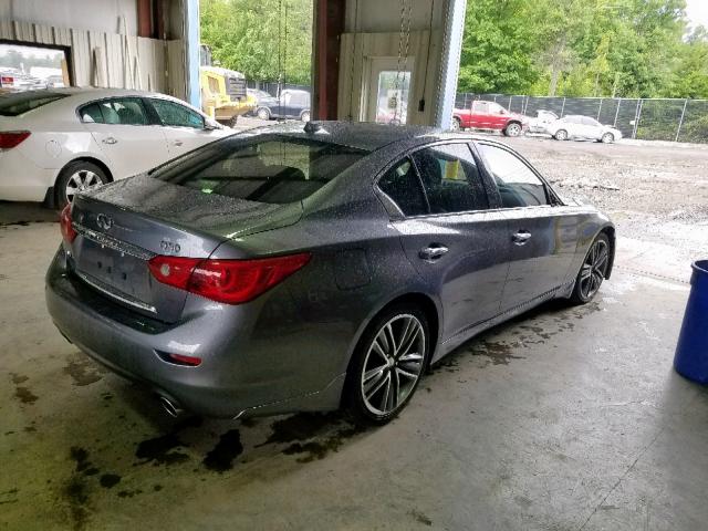 JN1BV7AR9EM704586 - 2014 INFINITI Q50 BASE GRAY photo 4