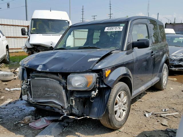 5J6YH28718L003258 - 2008 HONDA ELEMENT EX BLACK photo 2