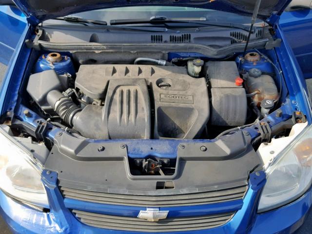 1G1AK12F657604942 - 2005 CHEVROLET COBALT BLUE photo 7