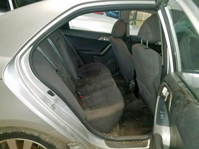 KNAFW4A31A5049167 - 2010 KIA FORTE SX SILVER photo 6