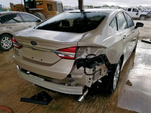 3FA6P0G79HR149257 - 2017 FORD FUSION S TAN photo 4