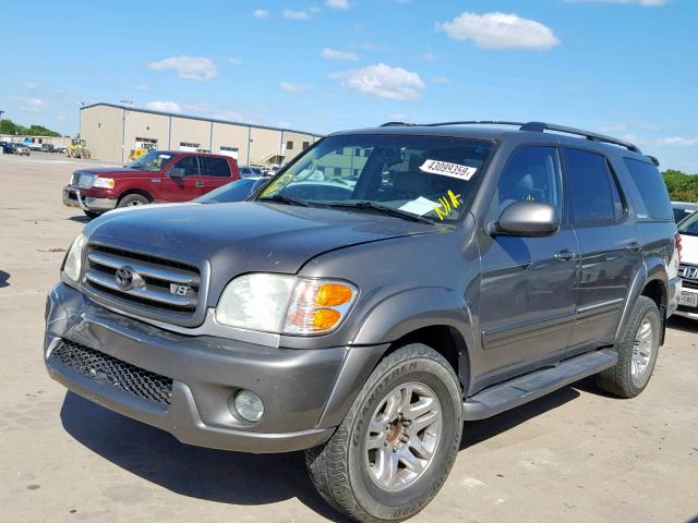 5TDZT38A84S227436 - 2004 TOYOTA SEQUOIA LI GRAY photo 2